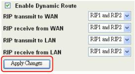 In Static Route Table there have two routings for Network 3 and Network 4 Dynamic Route Setup The Dynamic Route utilizes RIP1/2 to transmit and