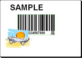 The screen should show the following: Label with text, barcode and picture objects Save a Label Always save your label during the design process. To save a label, do the following: 1. Select the icon.