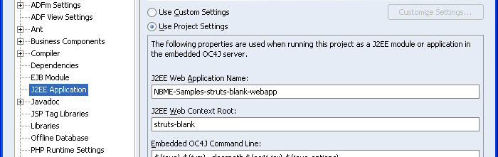 In new project, R-click, Project Properties J2EE Application J2EE Web Context Root 26 27 Adding Struts to an Existing Web Application Copy files into your Web