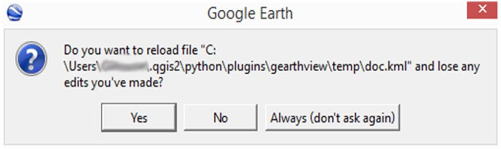 Viewing the map in Google Earth allows you to benefit from the 3D view provided by Google Earth.