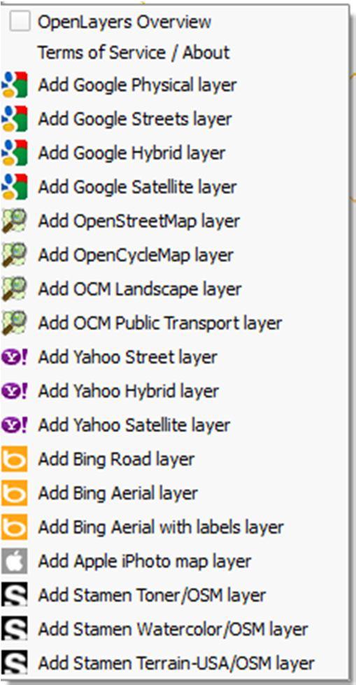 5. You will see a list of providers BALADI PLUS Notes: 6. Select Add Google Satellite layer to add Google satellite images. 7.