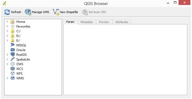8. In order to define the correct CRS for the crs_demo.shp file and make this definition permanent, we will use QGIS Browser. On your desktop, click on the QGIS Browser icon. Figure 28 QGIS Browser 9.