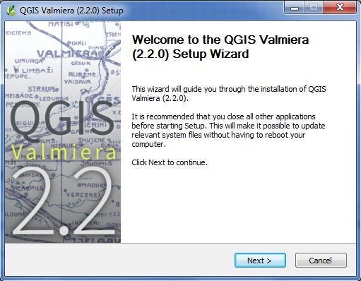 1. Installation of QGIS software Installation of QGIS is very simple. You can get the latest software version from the QGIS website at http://download.qgis.org.
