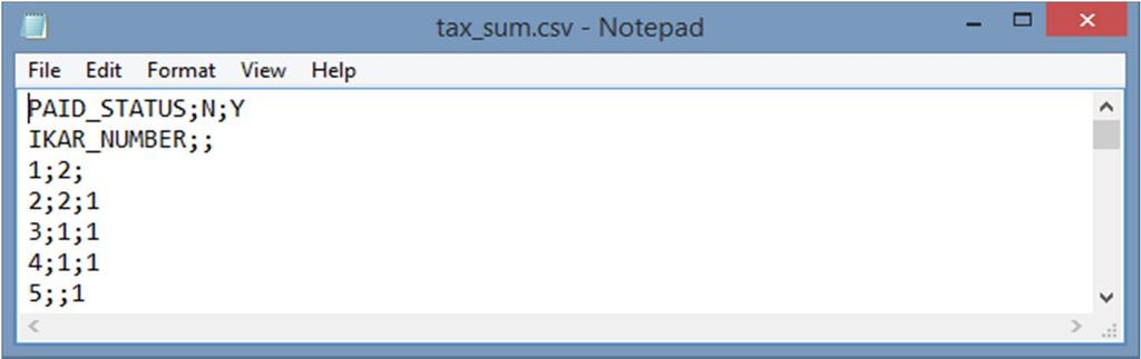 Navigate to your data folder and type tax_sum as a name for your file.