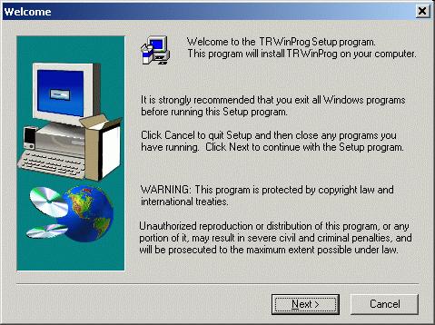 4 Program installation The PC program TRWinProg is usually delivered on a CD-ROM or can be downloaded from TR-Electronic at the following link: http://www.tr-electronic.com/service/downloads/software.