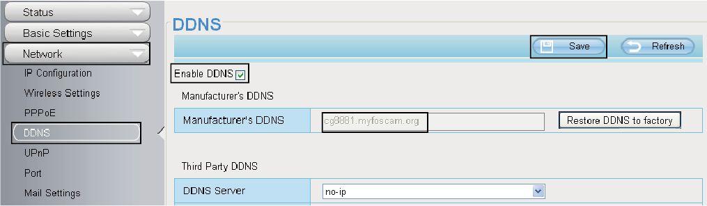 Click Enable DDNS and click Save. The content in the Manufacture s DDNS column is the domain name of your camera. Figure 2.8 3.