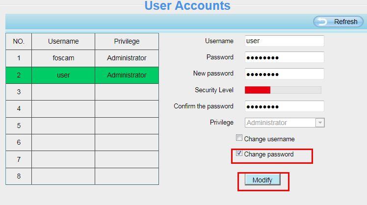 password, lastly click modify to take effect. Figure 4.8 How to add account?