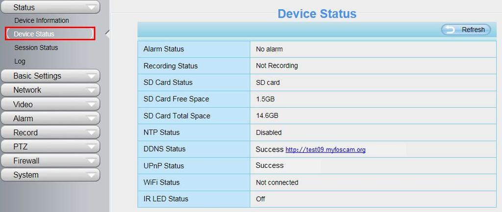 You can enable UPnP, then the camera s software will be configured for port forwarding. Back to the Device Status panel, you can see the UPnP status: Figure 4.