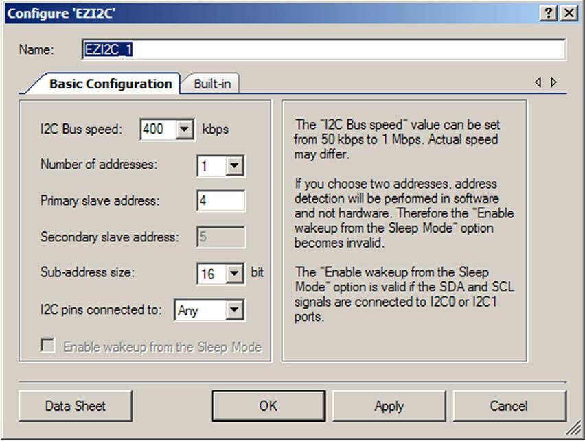 Place and Configure the CapSense Component 1. Drag a CapSense_CSD component from the Component Catalog onto your design. 2. Double-click it to open the Configure dialog. 3.