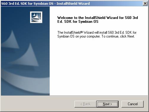 S60 3rd Edition SDK for Symbian OS Installation Guide 9 Once you have downloaded the installation package (.