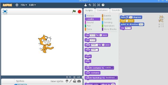 Operating System -- Raspbian Scratch Scratch is a programming language with blocks, not