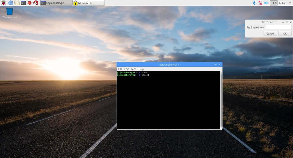 Raspberry Pi Desktop Raspberry Pi has built-in WIFI on the up-right corner and click the signal sign, find