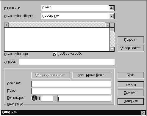 11 Sending a Fax from a Windows Application You can send a fax directly from any Windows application using the following steps: 1 Create the document in a Windows application.
