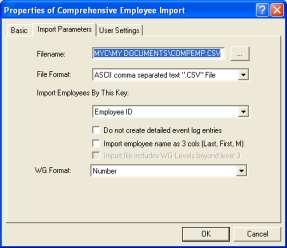 Using Imports Import Parameters Tab Complete the fields as described in the following table.