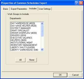 Using Exports File Format Includes Tab Description Specifies the format of the file to be exported. The selection list contains supported export formats.
