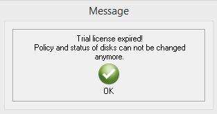 Figure 9 When a license is expired, you will be prompted to select a new license.