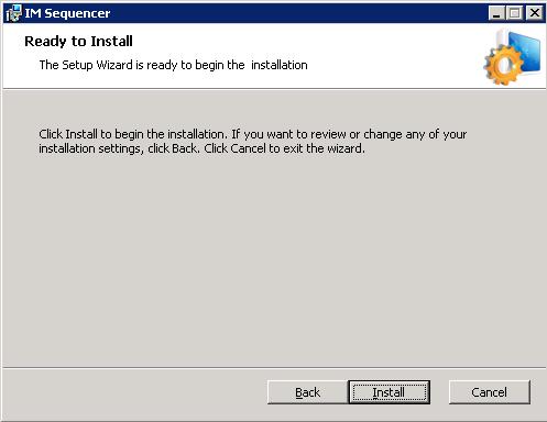 with the installation by clicking the Install