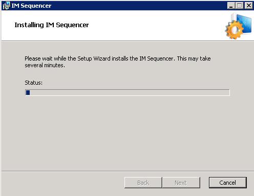6. The wizard displays the progress bar for your installation process. 7.