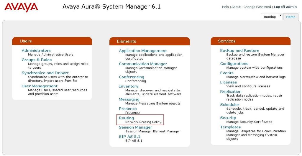 b) The System Manager home page displays as Figure 6.
