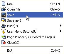 Figure 1-42 Save as In TPEditor, using this command is to save the current project to another file name.