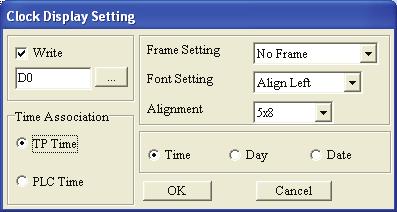 After choose Object(O) > Clock Display (C) command from the menu bar or click the icon to create a Clock Display object on the screen.