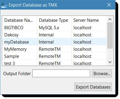 Memories Backup Using Scripts You can use the standard task scheduler of your operating system (cron on Linux, at or Task Scheduler on Windows) for exporting all translation memories at regular