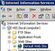 3. Expand Default Web Site, and you will see the web applications on your computer.
