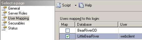 Then right click on your database (LittleBearRiver), and click Properties. 9.