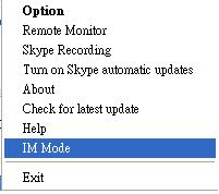 Some other IMs have their own audio device selection like Skype and Yahoo. User can choose SkyBox S1 as the audio device from IM s audio device setting when SkyBox S1 is connected to a PC.