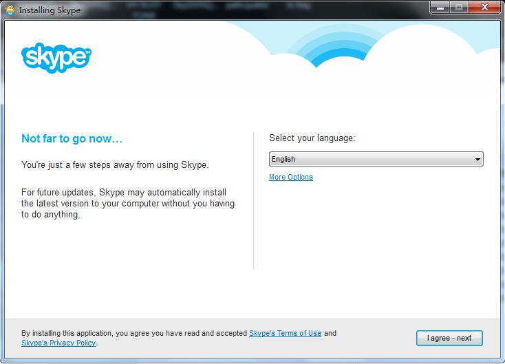 5. Next there pops out one window for install Skype