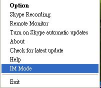 Some IMs have their own audio device selection like Skype and Yahoo. User can choose SkyBox S1 as the audio device from IM s audio device setting when SkyBox S1 is running under IM mode.