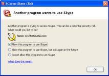 That means SkyPhone2000 software has been working properly When the Skype and SkyPhone2000