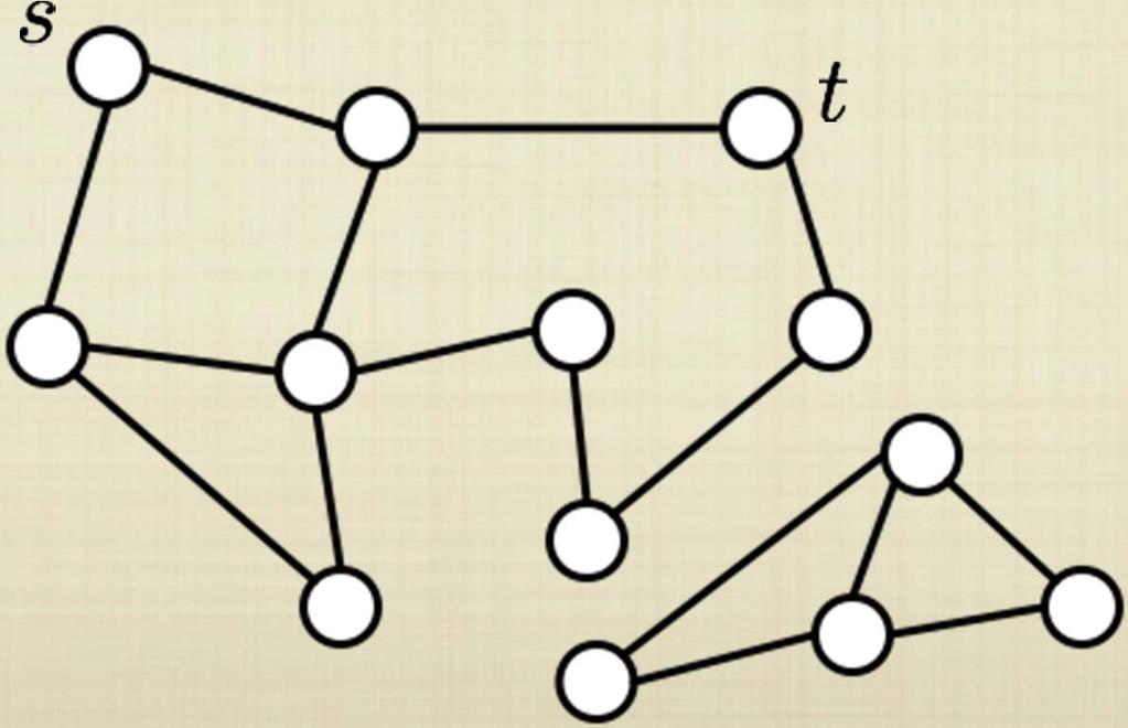 Two Networking Questions Connectivity: Given a graph, is any vertex reachable from any other
