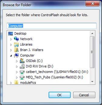 . Chapter 1 Update Considerations b. On the Browse for Folder dialog, select the location of your firmware files. c. Click OK. 4.
