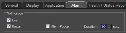 2.4 Alarm This setting will allow CMS2 to display alarms (akin to what you would see at the unit itself).