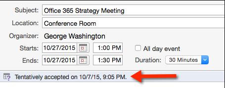 These instructions will guide you in accepting a meeting request. 1. From your Inbox select the meeting request you would like to respond to. 2. From the Preview Pane, select Tentative 3.