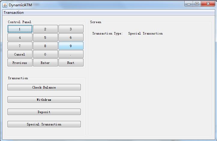 Figure 3: Updated Screen for the Bank Transaction System the type editor, a user of the database can first create an object. Notice that the user does not need to know anything about OO programming.