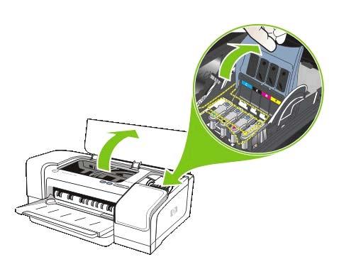 Replacing the printheads NOTE To find out which printheads are compatible with your printer, see HP supplies and accessories.