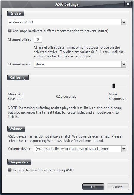 3. From the right pane of the Options window select Output Mode Settings.