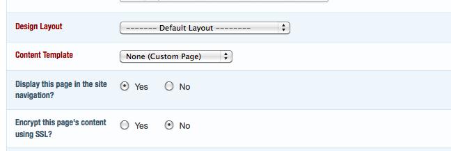 ACADEMY A STEP-BY-STEP GUIDE TO ADDING PAGES 2e. Choose Content Template or leave this set to the default, which is None (Custom Page).