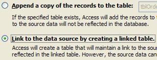 5-30 Access 2007: Advanced Explanation Objective 3.5.2 Creating links to Excel If you create a link between a database object and an Excel workbook, the link is only one-way.