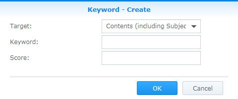 7 Go to the Keyword Filter tab in the Custom Spam Filter window. You can also manage your keywords by groups. Click on the Group setting button to create your group.