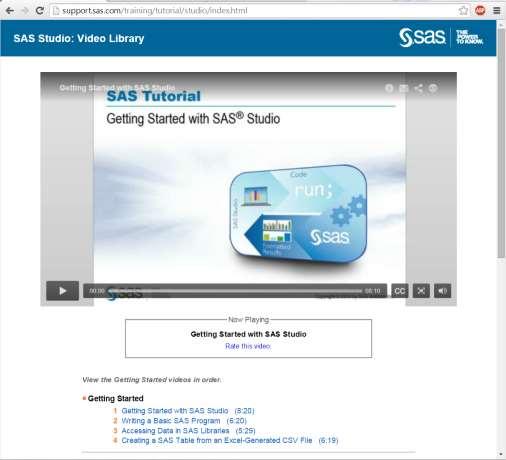 SAS Studio Resources SAS