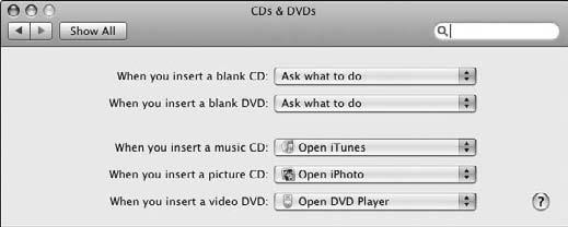 Make a selection in the When You Insert a Video DVD menu.
