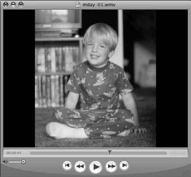 Chapter 14: Watching Videos and DVDs View Windows Media Video with Flip4Mac 1. To open a Windows Media file, either Double-click a Windows Media file. (Windows Media Audio has the.
