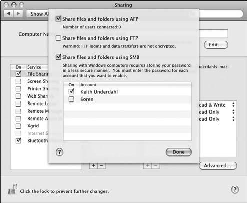 Chapter 19: Connecting to Windows Networks Set Up Windows File Sharing 1. On your Mac, open System Preferences from the Apple menu and then click Sharing. 2.