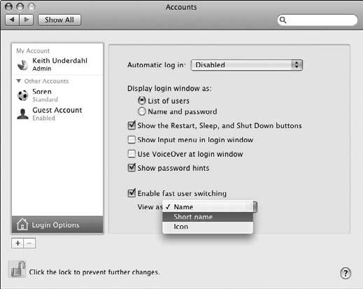 Switch between User Accounts Switch between User Accounts 1. Open System Preferences and then click the Accounts icon. 2.