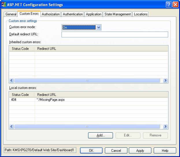Chapter 7 3 In the ASP.NET Configurations Settings window, click OK. 4 In the Properties window, click OK. 5 Close IIS.
