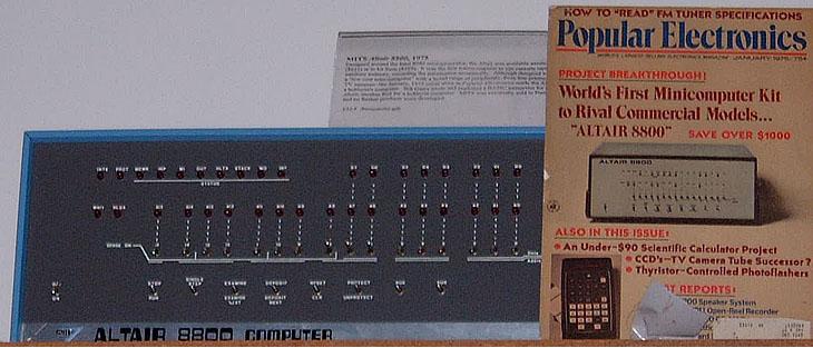 Altair 8800 (8080 microprocessor) The first personal computer