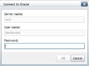 3. Type the Oracle database name under Server name. 4.
